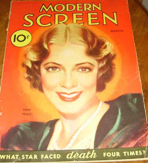 MODERN SCREEN magazine cover Issue 28 March 1933
